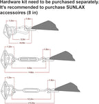 SUNLAX Sun Shade Sail 20' x 20' Butter Cream Square Canopy Sail Shade Cover UV Block Permeable Sunshade Outdoor for Patio Backyard (We Make Custom Size)