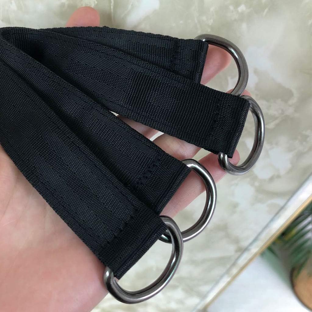 Tree Swing Straps, 2 PCS 25cm / 9.8inches Heavy Duty Hanging Straps Holds 440 lbs with Carabiner Perfect for Hammock, Plank