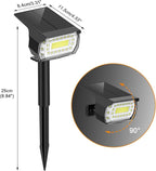 LANSOW Solar Spot Lights Outdoor, [8 Pack/76 LED] 2-in-1 Solar Landscape Spotlights, 3 Modes IP65 Waterproof Dusk to Dawn Solar Powered Flood Wall Lights for Outside Yard Garden Pathway(Cool White)