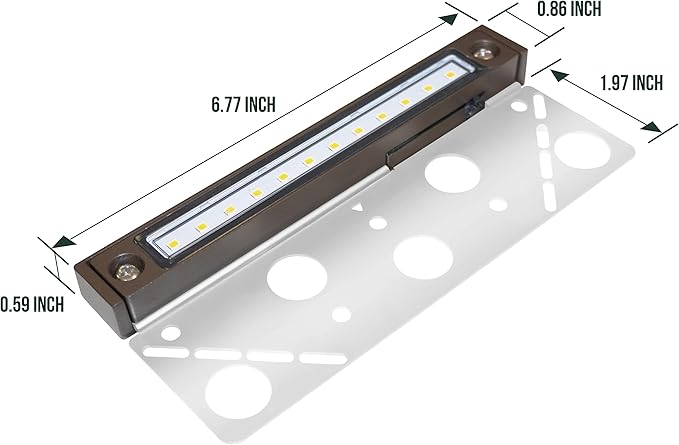 GKOLED 6.8 Inch LED Low Voltage Outdoor Hardscape Light, Light Module Replaceable, Retaining Paver Wall Step Lighting, 2700K 1.5W, IP65 for Wet Location, Die-cast Aluminum Housing
