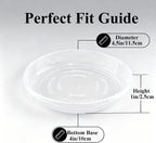 20 Pack Clear Plant Saucer 4.5 Inches Plastic Drip Trays to Catch Water | Round plastic flower pot saucers for indoors and outdoors catch drainage water to protect floors, shelves, decks and patios.