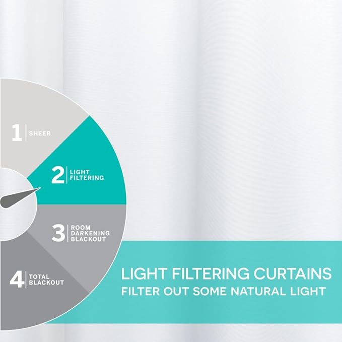 Exclusive Home Cabana Solid Indoor/Outdoor Light Filtering Hook-and-Loop Tab Top Curtain Panel Pair, 54"x132", White