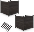 giantex 6 panels wooden privacy fence with stakes, main product view