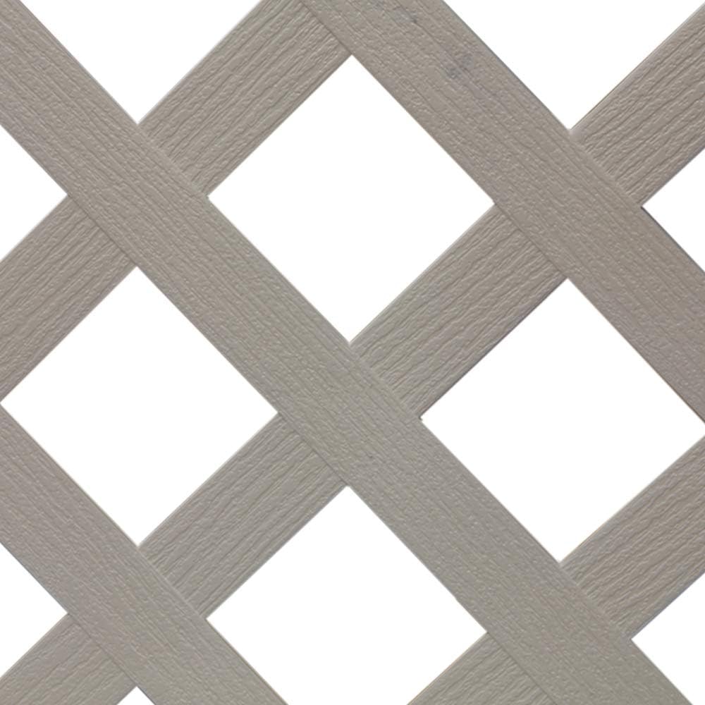 white plastic lattice fence (48 in.) for use, main product view