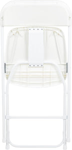 Flash Furniture Hercules Series Plastic Folding Chair - White - 4 Pack 650LB Weight Capacity Comfortable Event Chair-Lightweight Folding Chair