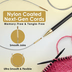 Lantern Moon 360° Swivel Nylon Coated Stainless Steel Cords | 37"/94cm (to Make 47"/120 cm IC Needle)
