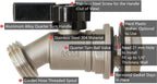 RBS006 Stainless Steel Rain Barrel Spigot (Quarter Turn Ball Valve)