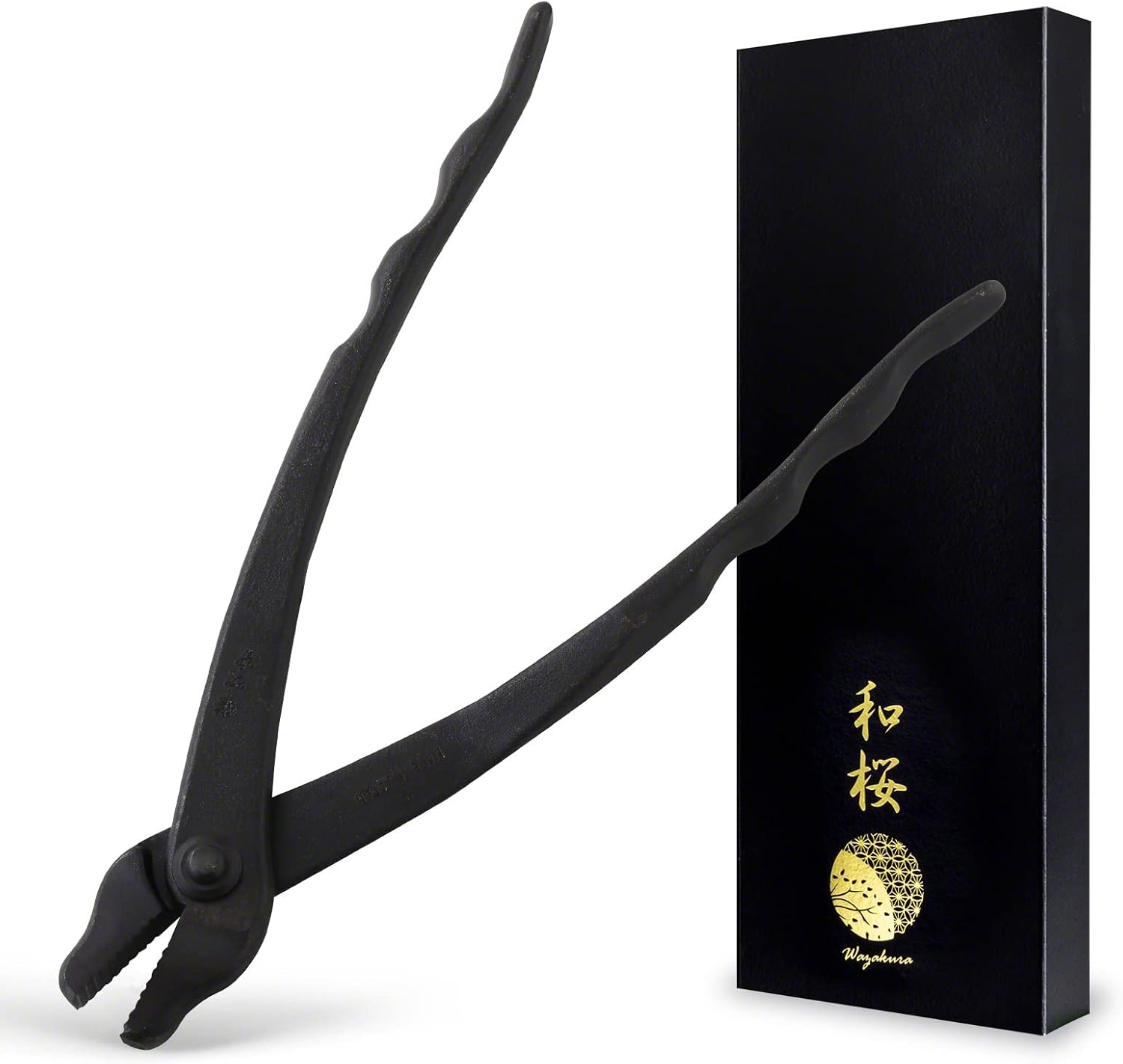 Wazakura Hand Forged Bonsai Wire and Jin Pliers Made in Japan 210mm(8.25inch), Bonsai Training Wire Plier, Japanese Garden Tool- Black