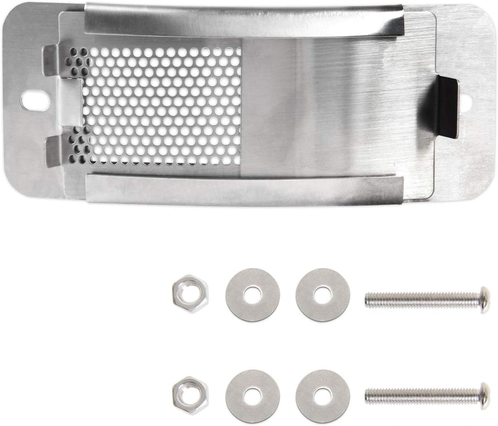 Stainless Steel Draft Door Fit Mini,Small Big Green Egg Kamado Accessories Big Green Egg Parts Screen Replacement Parts for Bottom Vent with Punched Mesh Screen