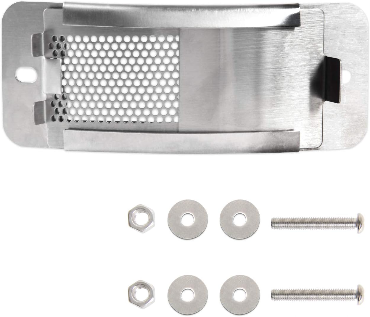 Stainless Steel Draft Door Fit Mini,Small Big Green Egg Kamado Accessories Big Green Egg Parts Screen Replacement Parts for Bottom Vent with Punched Mesh Screen