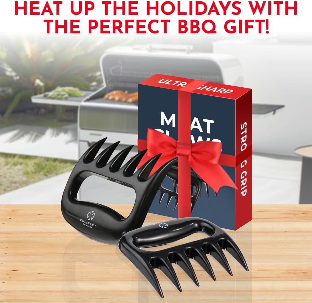 Meat Shredder Claws – Bear Claws Meat Shredder, Dishwasher Safe BBQ Tool | Heat Resistant, Ergonomic Grip Plastic Meat-Claws for Shredding Pulled Pork, Chicken and Beef