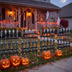 11.8 x 19.6 inch halloween wooden skull fence, main product view