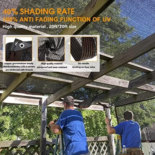 20 ft shade cloth for plants greenhouse, 40%, close-up detail