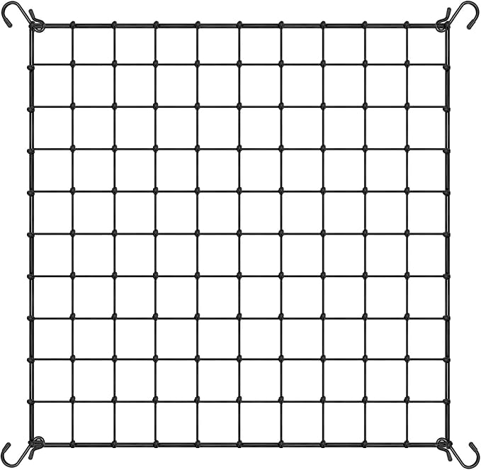 VIVOSUN 5 x 5Ft. Elastic Trellis Netting with 4 Hooks for Climbing Plants, Vegetables, Fruits, and Flowers, 1-Pack