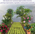 benefitusa greenhouse replacement cover half-transparent greenhouse cover (10'x7'x6'), side view