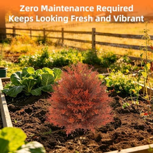 fall artificial cypress topiary, 24'' outdoor fake bushes, package contents