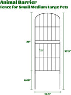 pinpon 10-panel arched garden fence 37.5inh x 10.4ftl shown in use