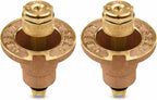 2-Pack Orbit 54071 Brass Pop-Up Flush Head Sprinkler with Half Pattern Spray Nozzle - Brass Pop-Up Sprinklers for Half Pattern Spray