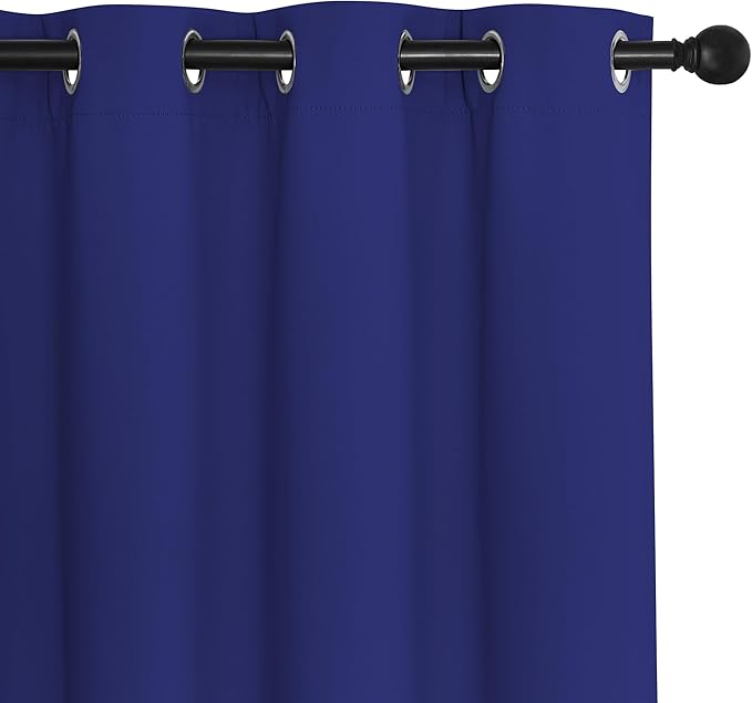 NICETOWN Blackout Curtains for Sliding Glass Door Room Divider Noise Reduce Curtain Panel Portable Window Screen Sliding Partition, W100 x L102 inches, 1 Panel, Navy Blue
