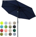 Tempera Patio Market Outdoor Table Umbrella with Auto Tilt and Crank, Large Sun Umbrella with Sturdy Pole & Fade Resistant Canopy, Easy to Set