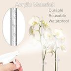 Plant Stakes,Plant Sticks 20PCS Acrylic Clear Plant Support Stakes,18 Inches Garden Single Stem Orchid Stakes for Indoor and Outdoor Plants,Orchid,Potted Plants,Tomatoes,Flowers（with 20PCS Clips）