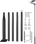 JAYNLT 16.5 Ft Heavy Duty Metal Street Light Pole, Outdoor Lamp Post | Adjustable street light pole,suitable for solar street lights, sturdy pole for parking lots and farm,light not included