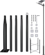 JAYNLT 16.5 Ft Heavy Duty Metal Street Light Pole, Outdoor Lamp Post | Adjustable street light pole,suitable for solar street lights, sturdy pole for parking lots and farm,light not included