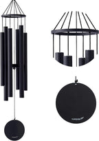 Wind Chimes for Outside Deep Tone - 38'' Wind Chimes Outdoor Clearance, Deep Tone, Windchimes Outdoors, Memorial, Sympathy Gift, Garden Patio, Home Décor (Black)