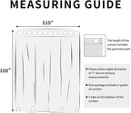 Easy-Going Linen Look Outdoor Curtains Waterproof Windproof Porch Curtains, Soft Thicken Outdoor Privacy Curtains for Patio, Gazebo, Grommet Top and Tab Bottom Drape, 1 Panel, 110x108 inch, Black