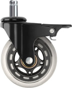 2 Pcs HDW302 Locking Caster Wheel for Traeger Grill - 3'' Grill Wheel with Brake for Outdoor Cooking