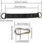 Tree Swing Straps, 2 PCS 25cm / 9.8inches Heavy Duty Hanging Straps Holds 440 lbs with Carabiner Perfect for Hammock, Plank