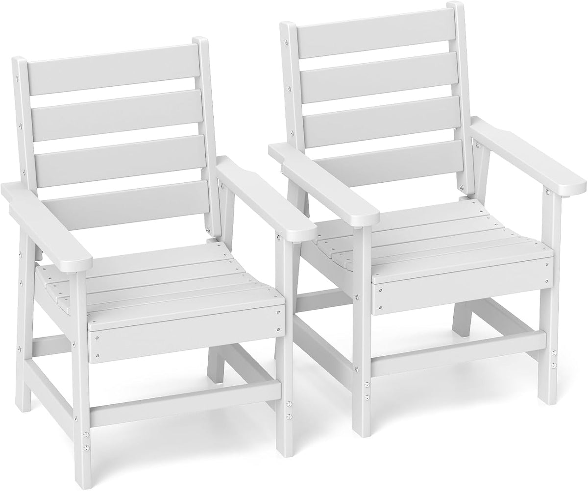 greenvines hdpe outdoor dining chairs set of 2 shown in use
