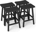 Bar Stools 29'' Outdoor Set of 4, Waterproof Modern Durable Resin Saddle Seat,Counter Stool Sturdy Modern Stylish, All-Weather Barstools for Patio, Balcony, or Kitchen Counter