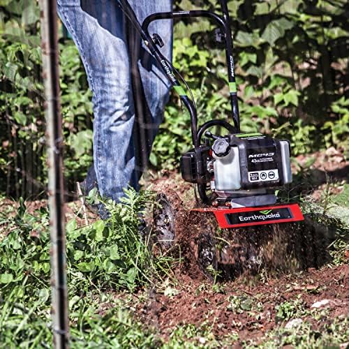 earthquake mc43 cultivator, 43cc 2-cycle viper engine, 6-10”, side view