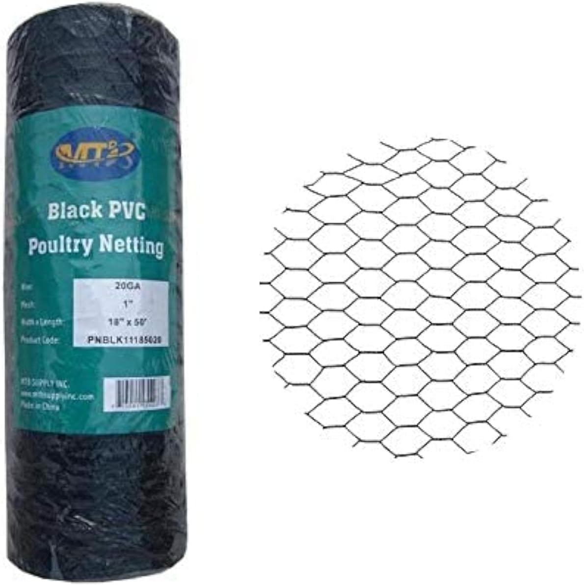 pvc hexagonal poultry netting chicken wire 18" x50', main product view