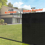 icover 4x50ft privacy screen fence, outdoor fencing panels shown in use