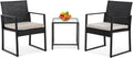 3 piece rattan set wicker bistro sets patio, main product view