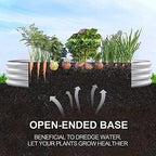 Land Guard 2Pcs Galvanized Raised Garden Bed Kit, Galvanized Planter Oval Large Metal Raised Garden Boxes Outdoor for Vegetables…