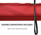 Pergola Shade Cover Replacement Canopy Top Compatible with 10 X 10 ft 6-Bar Pergola Frames - Red (Canopy Size 116" W x 95" L, Canopy Top Only)