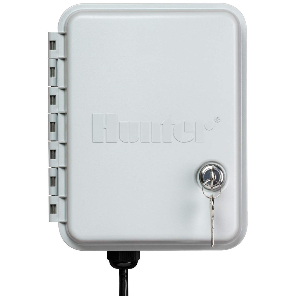 Hunter X-Core 4 Zone Sprinkler Timer, Indoor/Outdoor Sprinkler Controller | 4 station irrigation controller with seasonal adjustment, memory backup, manual controls, and no WiFi needed