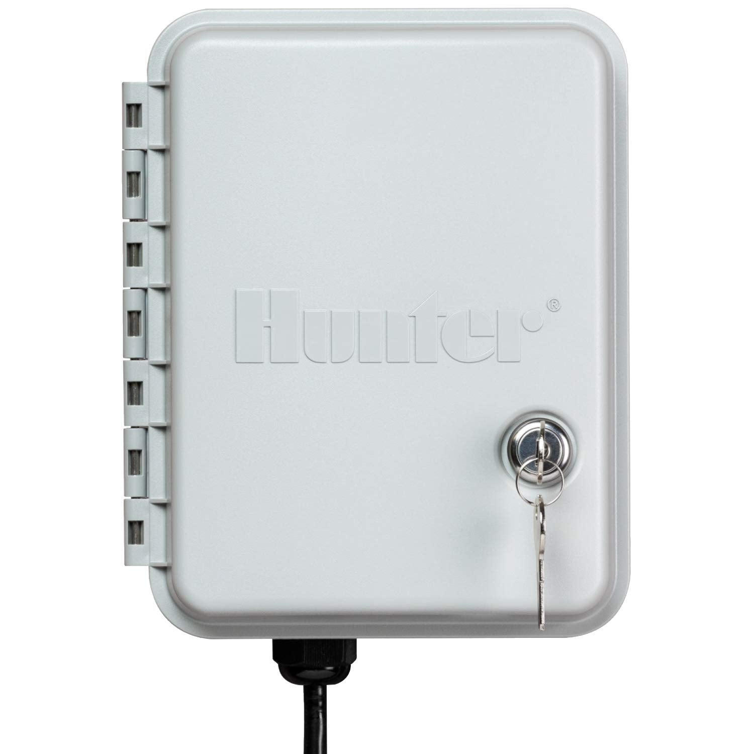 Hunter X-Core 4 Zone Sprinkler Timer, Indoor/Outdoor Sprinkler Controller | 4 station irrigation controller with seasonal adjustment, memory backup, manual controls, and no WiFi needed