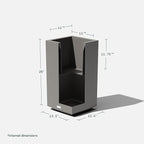 Veradek Block Series Pedestal Planter - Tall Planter for Indoor or Outdoor Front Porch | All-Weather Use with Removable Insert Bucket | Modern Décor for Flowers, Tall Trees, Faux Plants