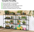 vonhaus greenhouse staging unit – shelving for greenhouse, side view