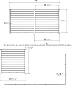 Kozyard 50" W x 48" H Privacy Screens Fence Panel Specifically for Hard Surfaces, Aluminum Post, Air Conditioner Fence Panels, Pool Equipment Enclosure, Trash Can Screens Fence, with Base. 3 Panels