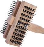 Carlisle FoodService Products Stainless Steel Double Broiler King Grill Brush with Handle, 48 Inches