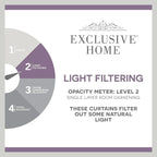 Exclusive Home Cabana Solid Indoor/Outdoor Light Filtering Hook-and-Loop Tab Top Curtain Panel Pair, 54"x96", Vanilla