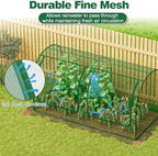 98x49x49in garden plant netting mesh cover for raised showing dimensions