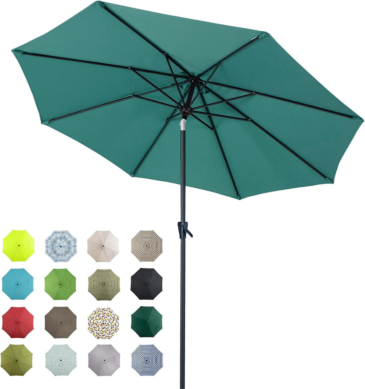 tempera patio market outdoor table umbrella with auto, main product view