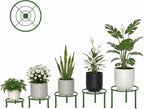 5 Pack Metal Pot Rack Stand,Patented Plant Stand for Flower Pot Heavy Duty Potted Holder Indoor Outdoor, Rustproof Iron Garden Container Round Supports