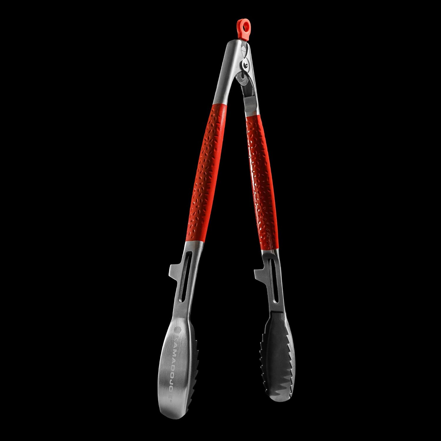 Kamado Joe® Krafted™ Stainless Steel BBQ Tongs – 18" Heavy-Duty Grill Tongs with Locking Mechanism, Grooved Grip, Dishwasher Safe